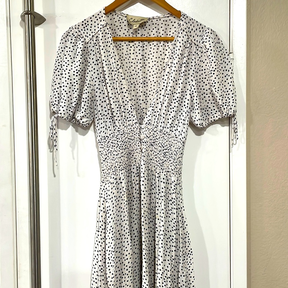 Cleobella Blue Polkadot Dress